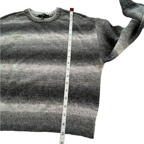 Lulu's Gray Ombre Stripe Pullover Sweater - Picture 5 of 8